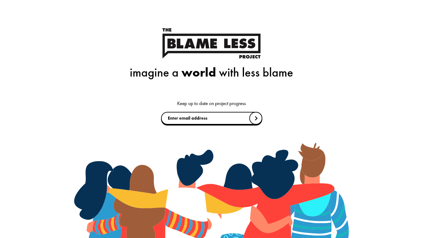 Blame Less Project Landing Page