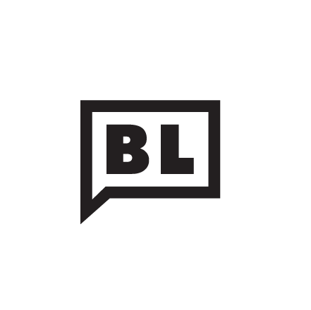 Blame Less Project White Logomark