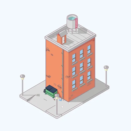 Isometric Building Illustration