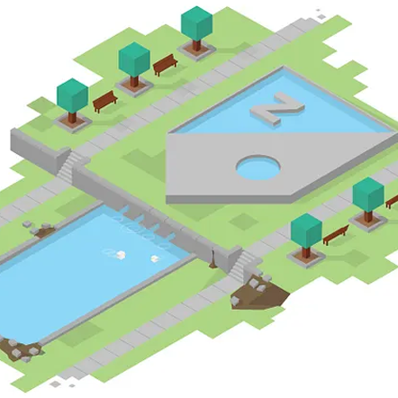 Isometric Garden Illustration
